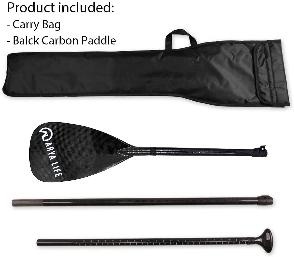 Remo SUP Arya Life 3 Piezas – Pala de Fibra de Vidrio y Vástago de Fibra de Carbono Ajustable