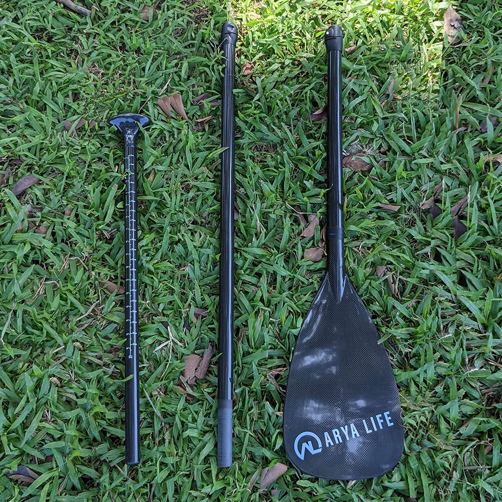 Remo SUP Arya Life 3 Piezas – Pala de Fibra de Vidrio y Vástago de Fibra de Carbono Ajustable
