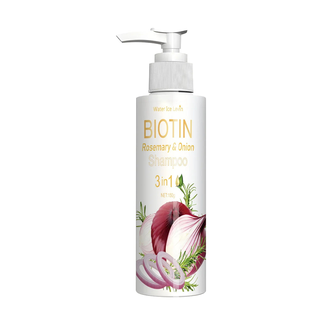 Shampoo 3 en 1 Biotina, Romero y Cebolla – Crecimiento, Fortaleza y Anticaida