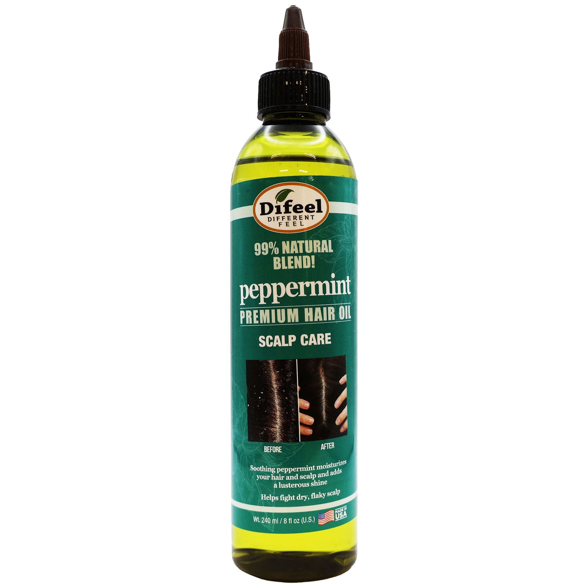 Aceite Capilar Premium Difeel Menta 240ml – Estimula el Crecimiento y Refresca el Cuero Cabelludo