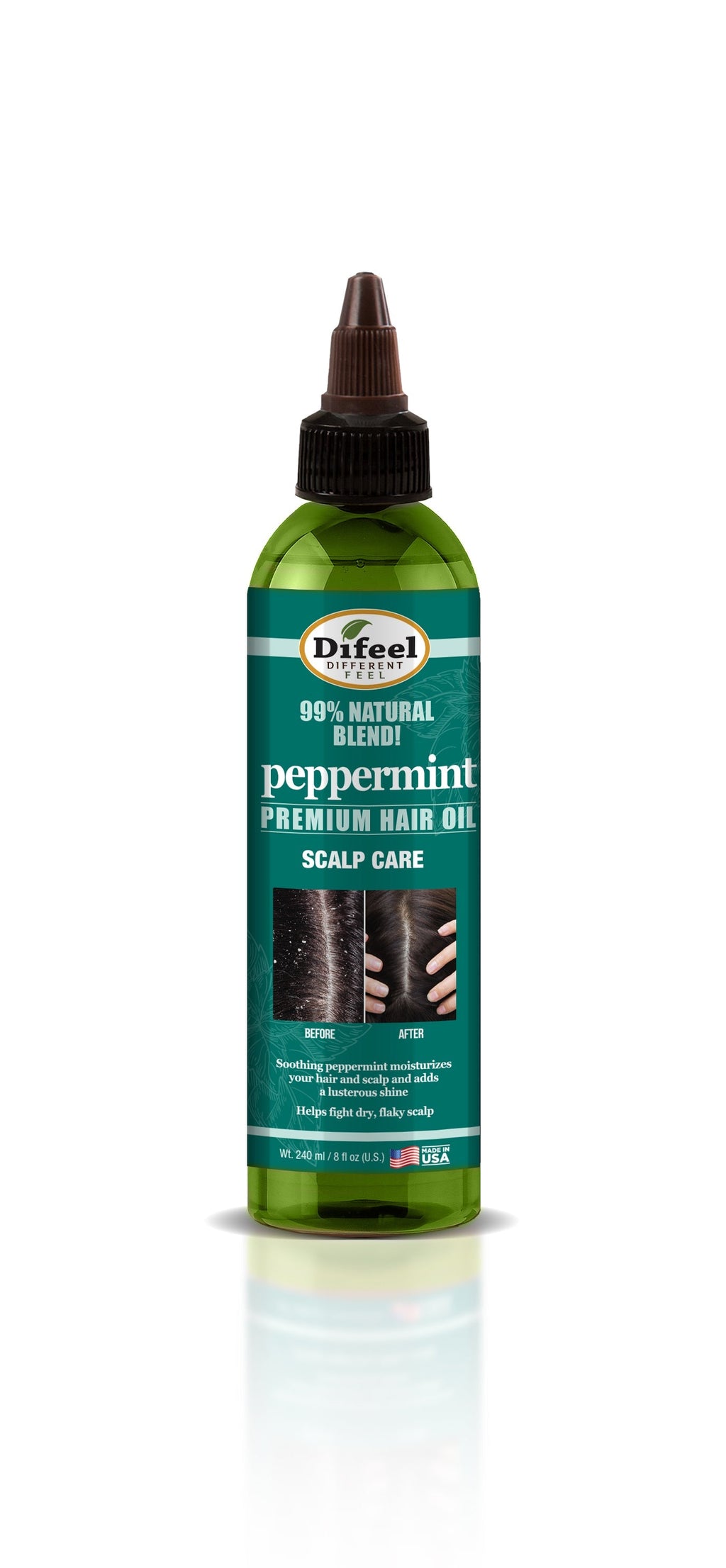 Aceite Capilar Premium Difeel Menta 240ml – Estimula el Crecimiento y Refresca el Cuero Cabelludo