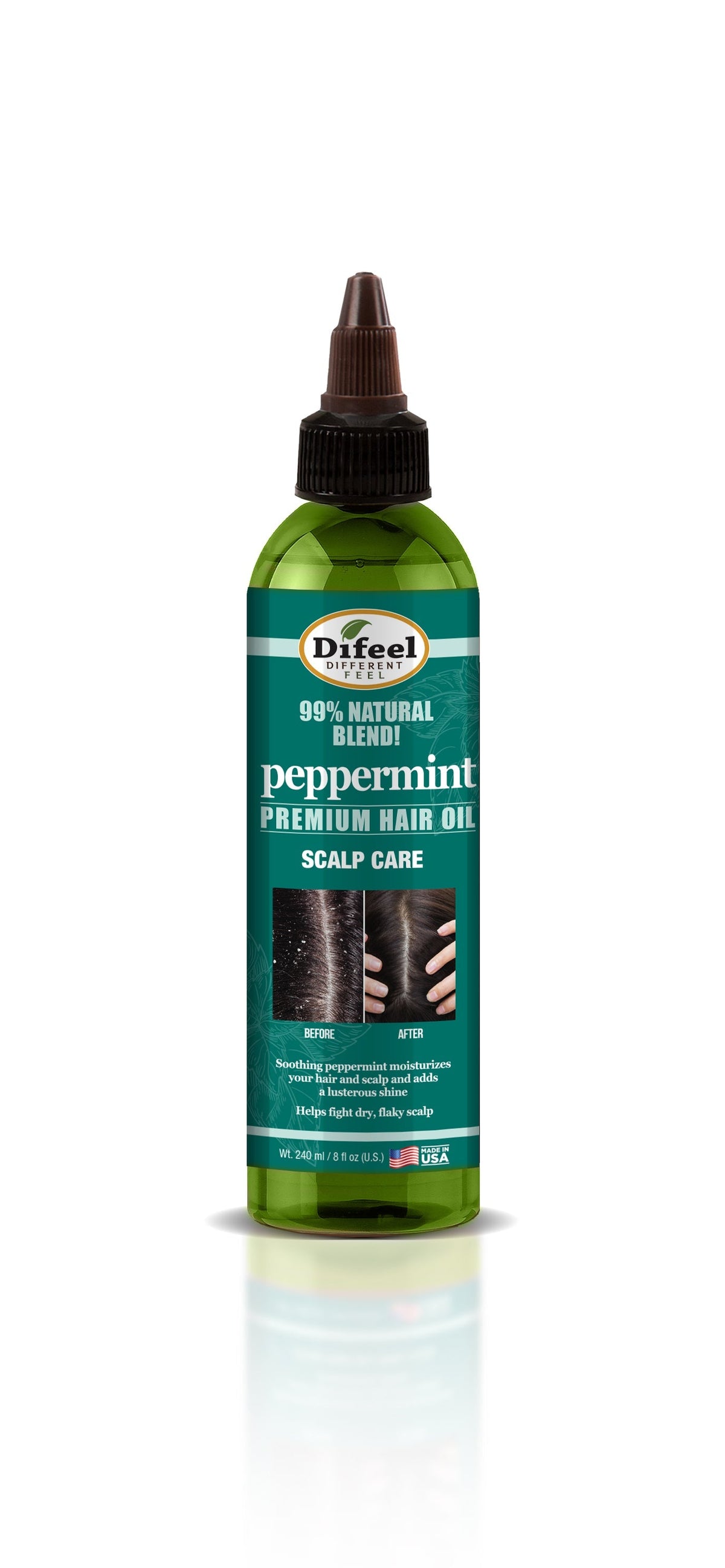 Aceite Capilar Premium Difeel Menta 240ml – Estimula el Crecimiento y Refresca el Cuero Cabelludo