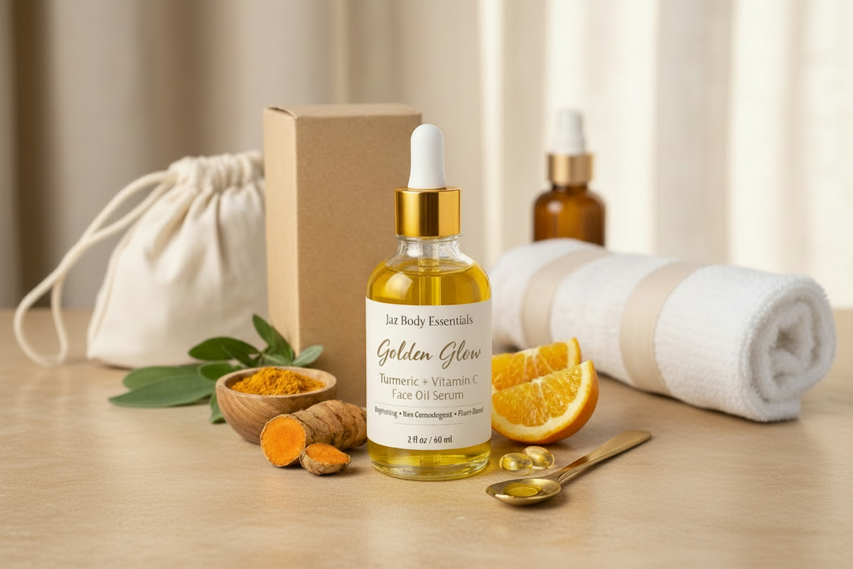 Sérum Aceite Facial Golden Glow con Cúrcüma – Luminosidad y Uniformidad