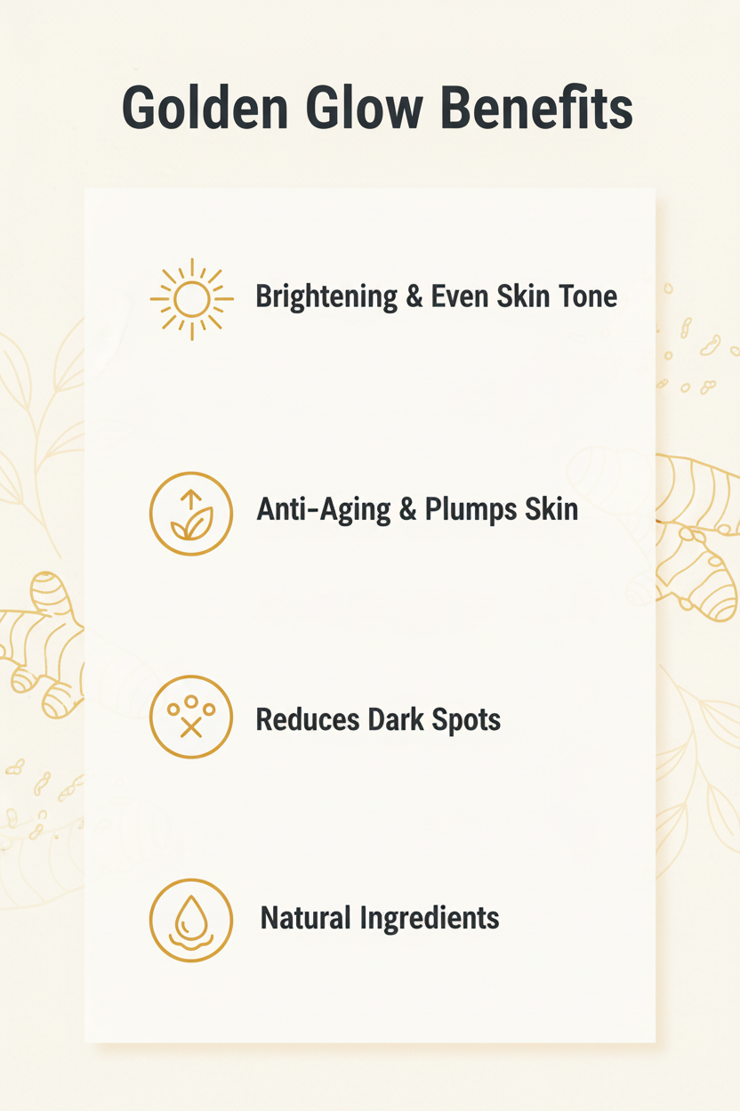 Sérum Aceite Facial Golden Glow con Cúrcüma – Luminosidad y Uniformidad