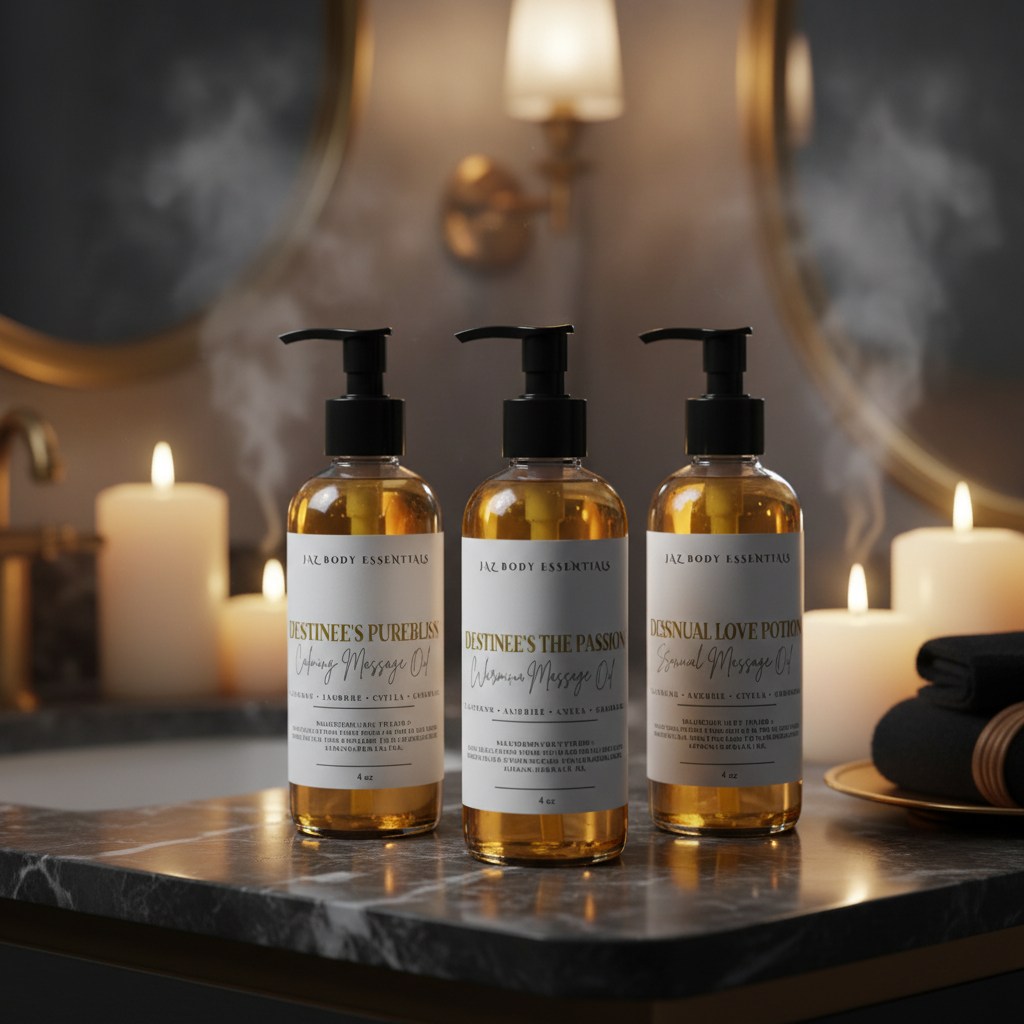 Colección de Aceites de Masaje Sensuales Destinee – Conexión e Intimidad