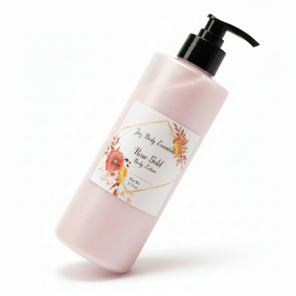 Loción Corporal Rosé Gold 8oz – Hidratación Lujosa con Brillo Dorado