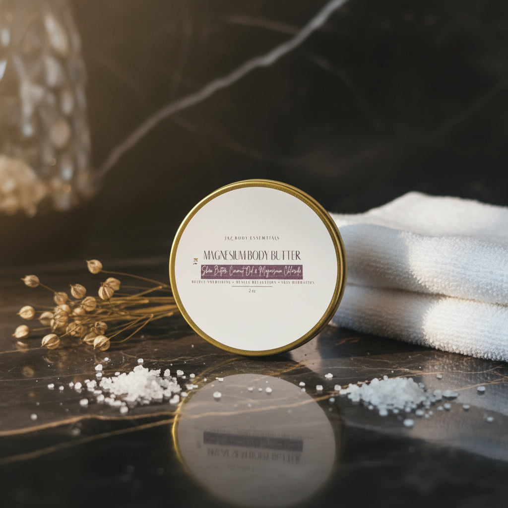 Mantequilla Corporal de Magnesio Batida – Sin Grasa y Profundamente Hidratante