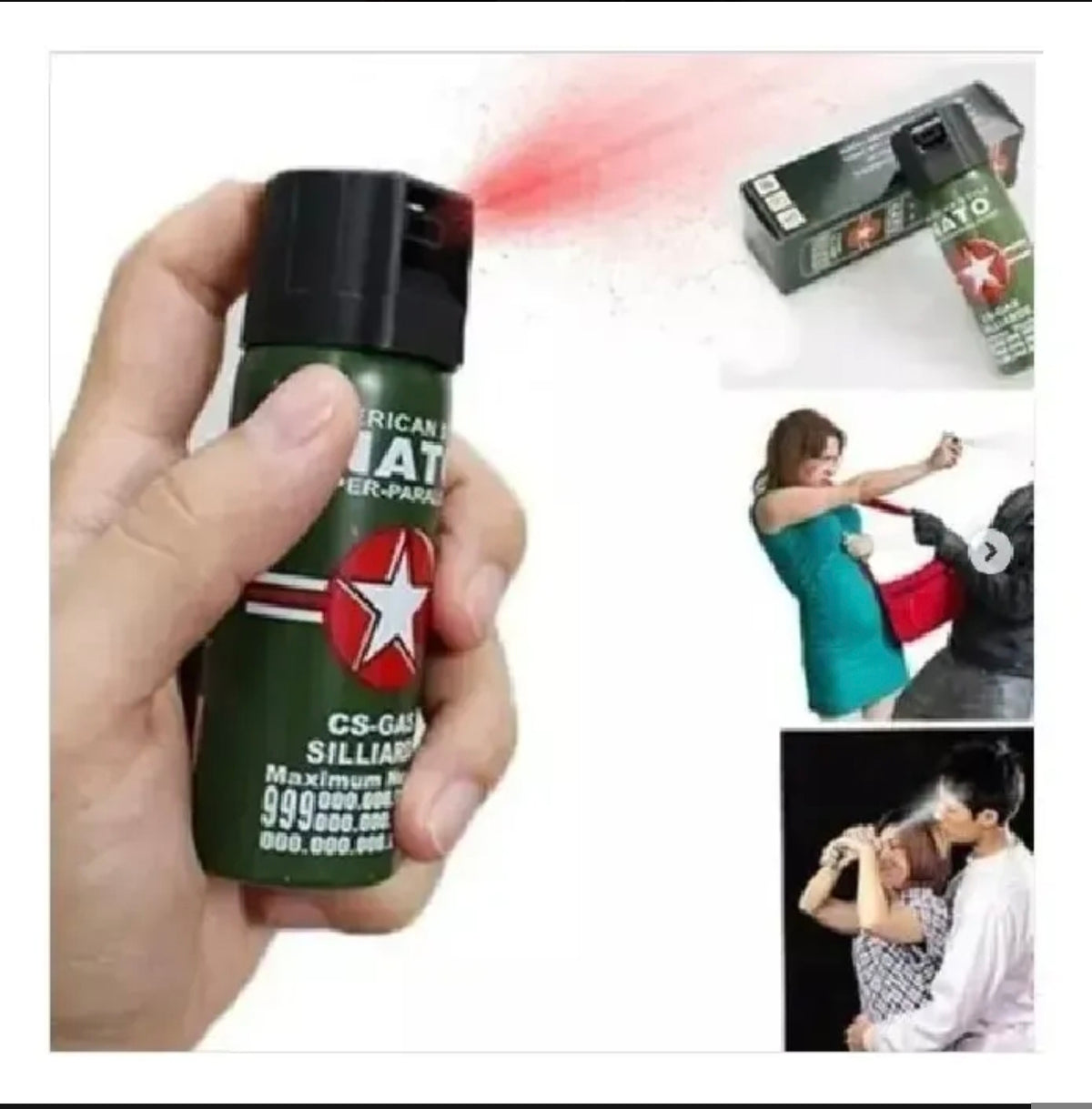 Gas Pimienta en Aerosol 60ml – Defensa Personal Efectiva y Discreta