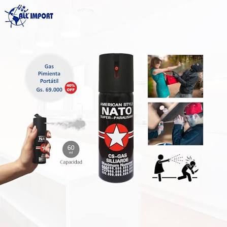 Gas Pimienta en Aerosol 60ml – Defensa Personal Efectiva y Discreta